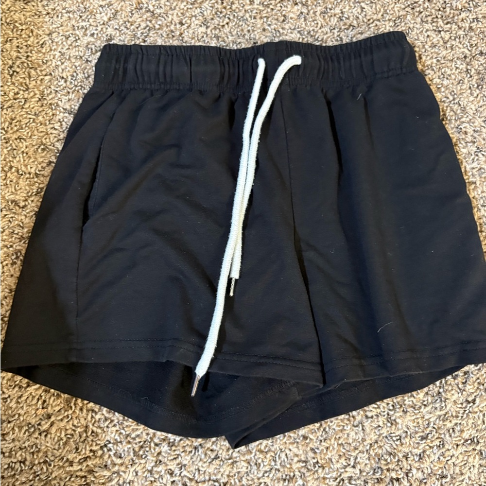 black cotton shorts